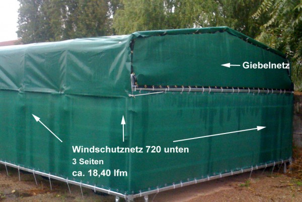 Windschutznetze komplett für Weideunterstand 720