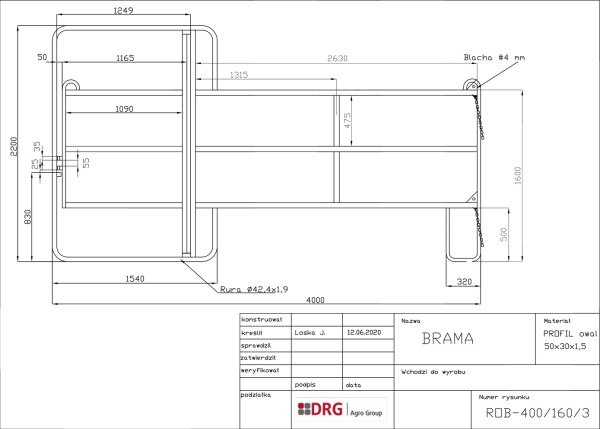 TKC 360/3/160 Bmel Torelement 1,6m 3 Quertraversen