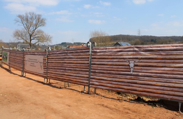 Windschutznetz Holzzaun 3,6m x 1,25m